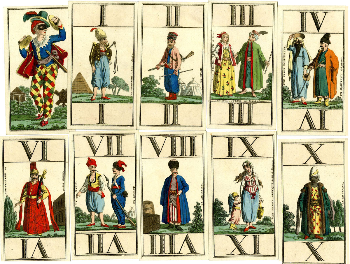 ‘Costumes of Turkey’ tarot by Industrie Comptoir, Leipzig, c.1800. © The Trustees of the British Museum