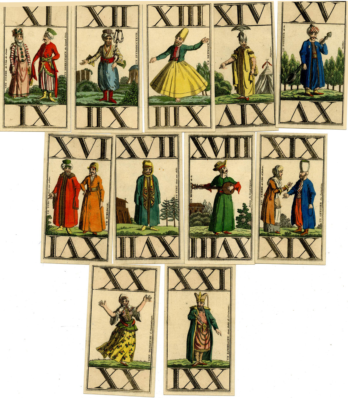 ‘Costumes of Turkey’ tarot by Industrie Comptoir, Leipzig, c.1800. © The Trustees of the British Museum