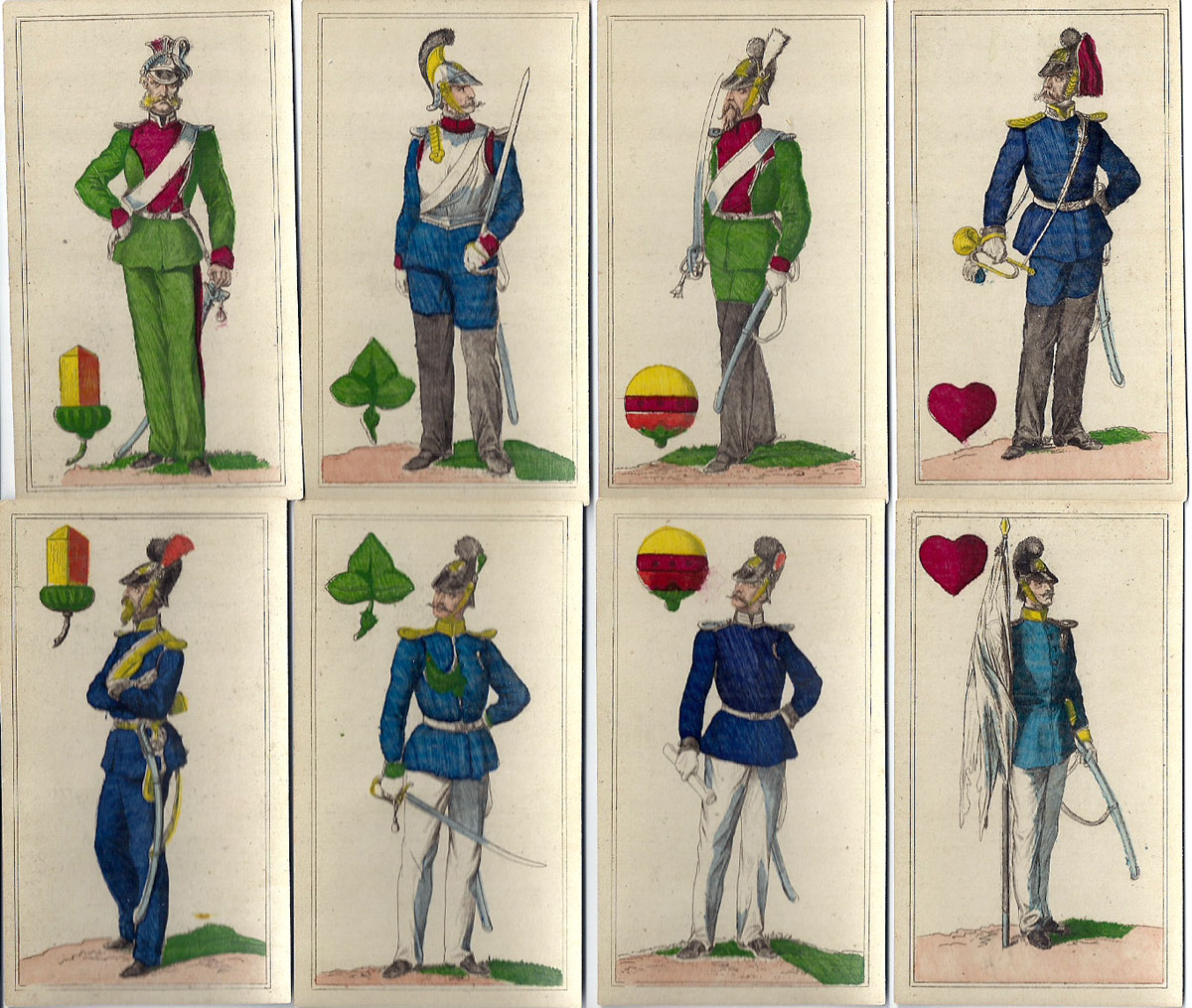 Bavarian Military Cards published by successors of Johann Conrad Jegel, c.1880