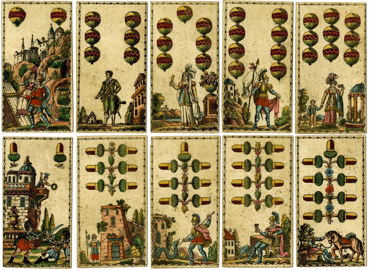 Historical  playing cards by Joseph Fetscher, Munich, c.1820. © The Trustees of the British Museum