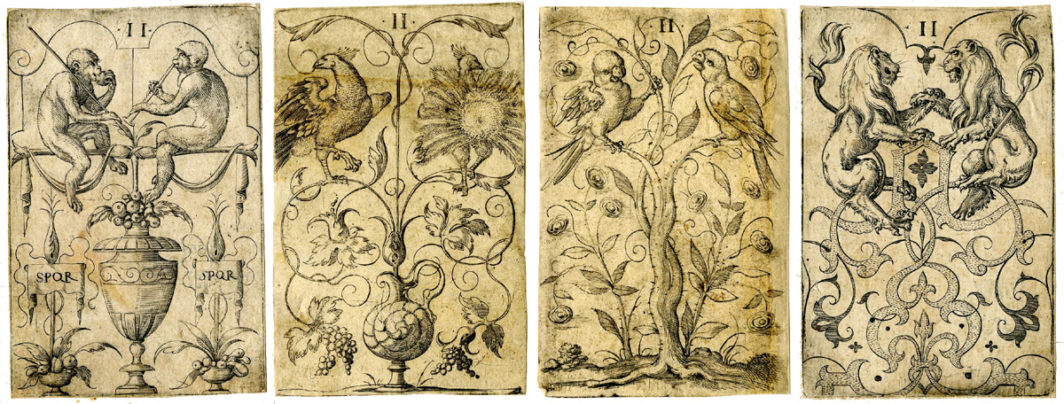 Playing-cards designed and etched by Virgil Solis, Nuremberg, c.1550. © The Trustees of the British Museum