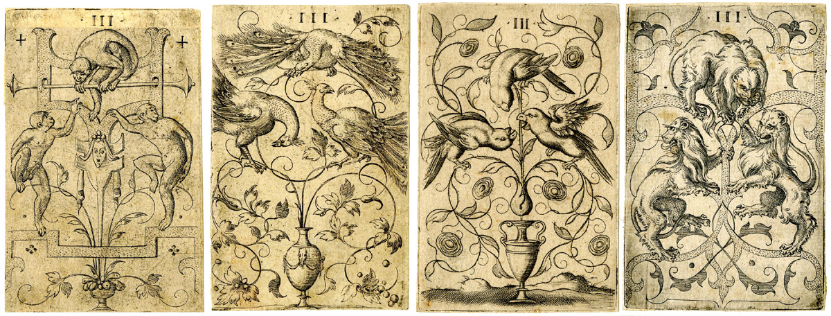 Playing-cards designed and etched by Virgil Solis, Nuremberg, c.1550. © The Trustees of the British Museum