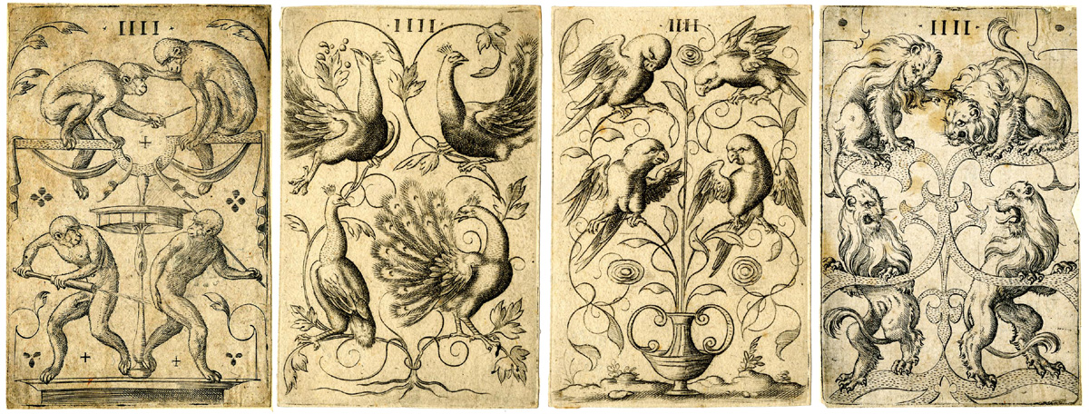 Playing-cards designed and etched by Virgil Solis, Nuremberg, c.1550. © The Trustees of the British Museum