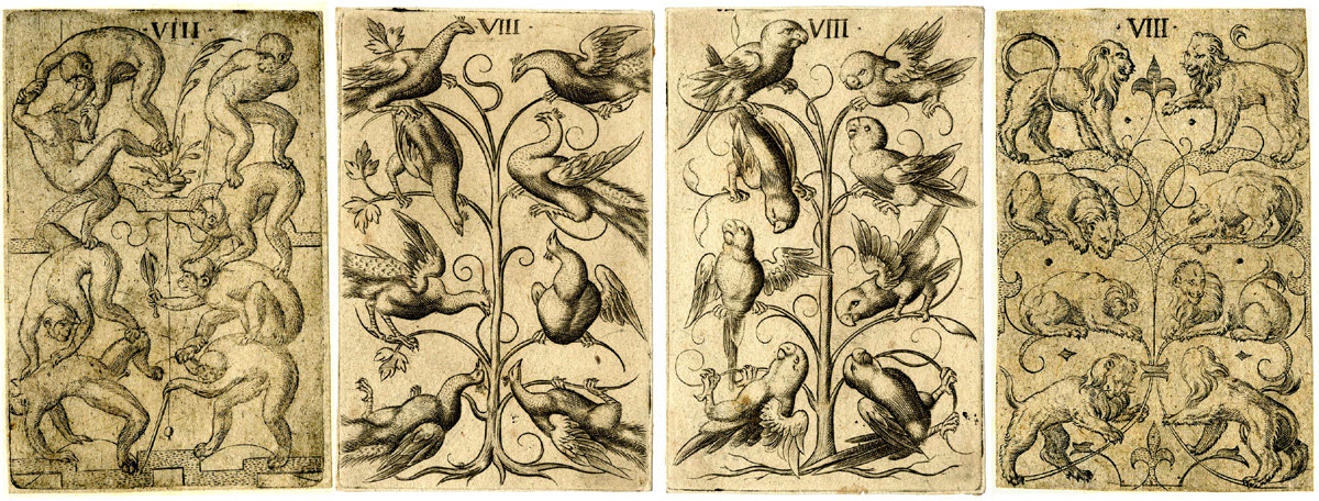 Playing-cards designed and etched by Virgil Solis, Nuremberg, c.1550. © The Trustees of the British Museum