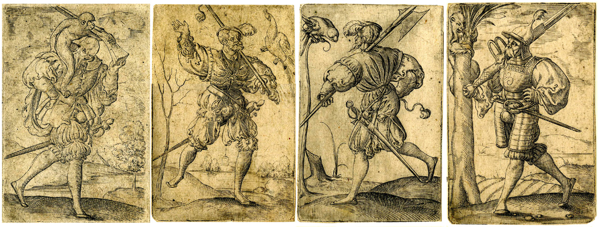 Playing-cards designed and etched by Virgil Solis, Nuremberg, c.1550. © The Trustees of the British Museum