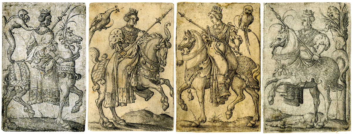 Playing-cards designed and etched by Virgil Solis, Nuremberg, c.1550. © The Trustees of the British Museum