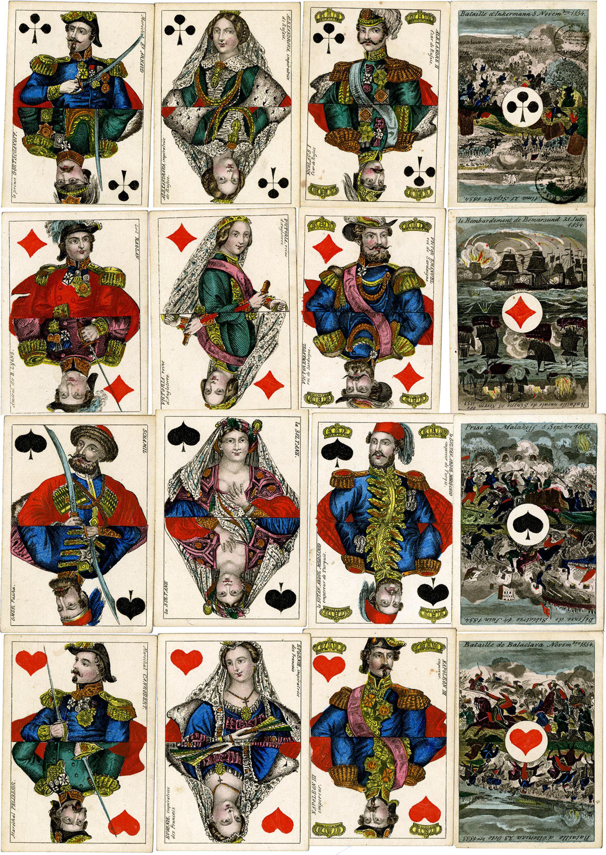 Crimean War Deck published by Conrad Ludwig Wüst c.1856. © The Trustees of the British Museum