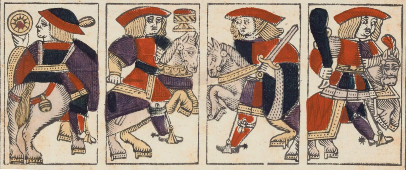 Archaic Spanish-suited cards by Laurenzo Propagine. Source gallica.bnf.fr / BnF