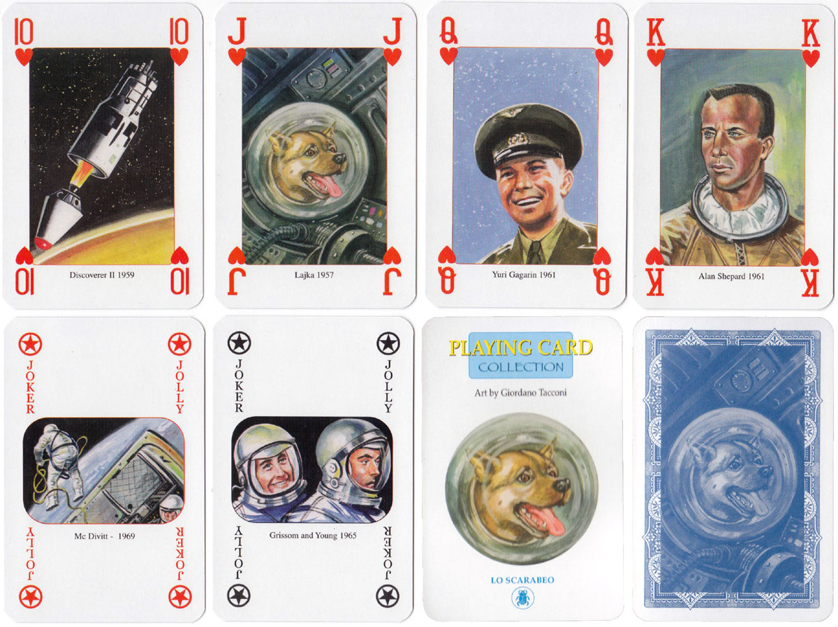 ‘Moon Race’ playing cards published by Lo Scarabeo, Via Varese 15c, 10152 Torino Italy, 2004