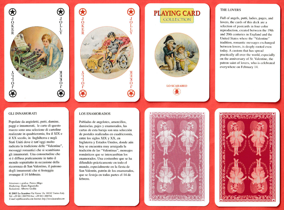  The Lovers playing cards published by Lo Scarabeo, Turin, Italy, 2003