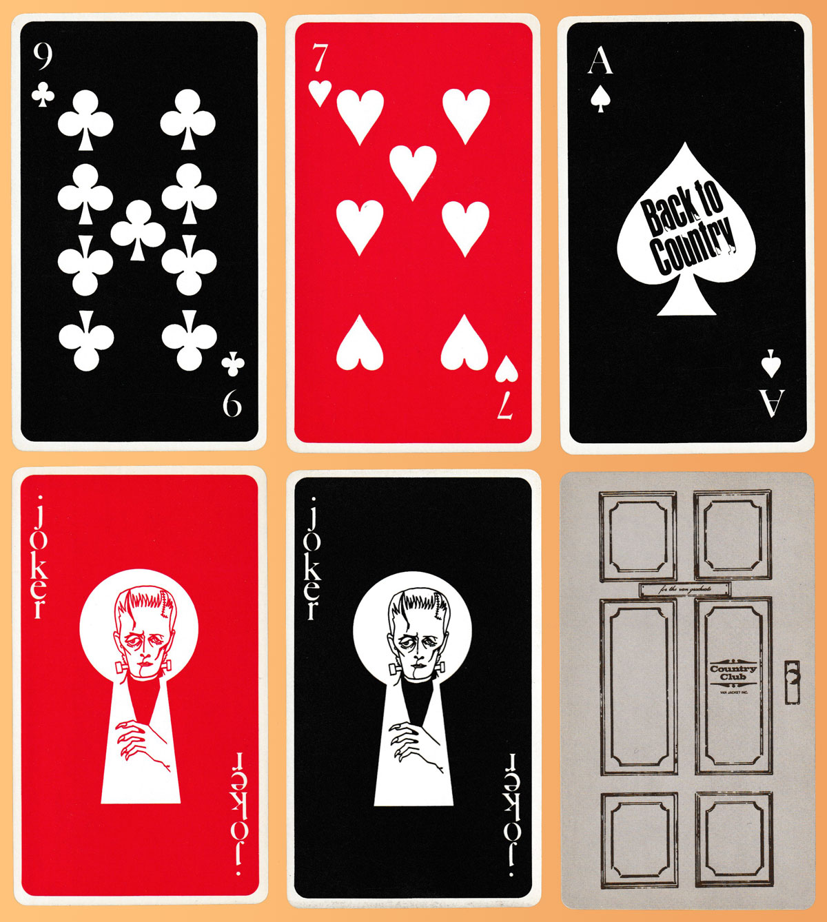 Back to Country playing cards made by Nintendo P.C. Co. Ltd, Kyoto, Japan, c1979