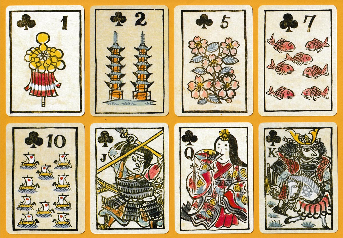 Playing cards with prints by Sumio Kawakami, modern edition published by Okuno Karuta-ten, Tokyo, Japan. Printed by Nintendo. Date unknown