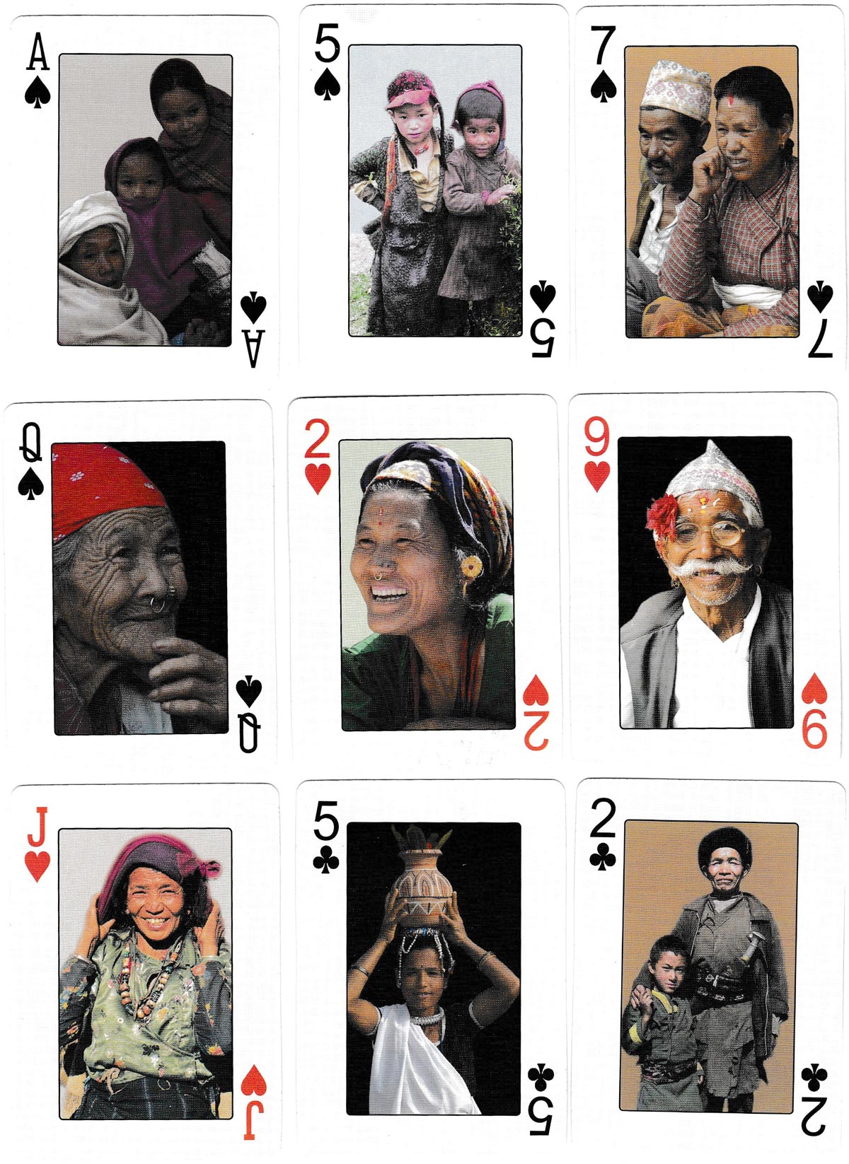 52 Faces of Nepal playing cards produced by Himalayan MapHouse, Kathmandu