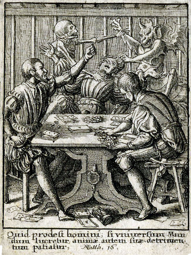 three card players at a table, 1651. © The Trustees of the British Museum