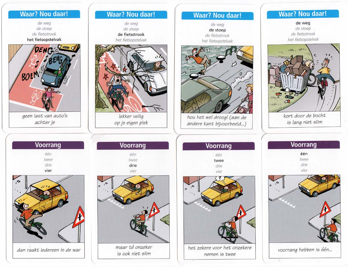 Verkeers Kwartet rioad safety card game published by Veilig Verkeer Nederland, 2007