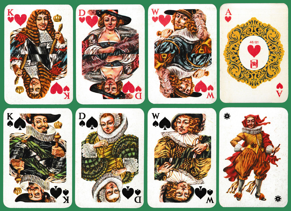 ‘Barok’ playing cards nr 232 printed by KZWP, Kraków, Poland, 1981