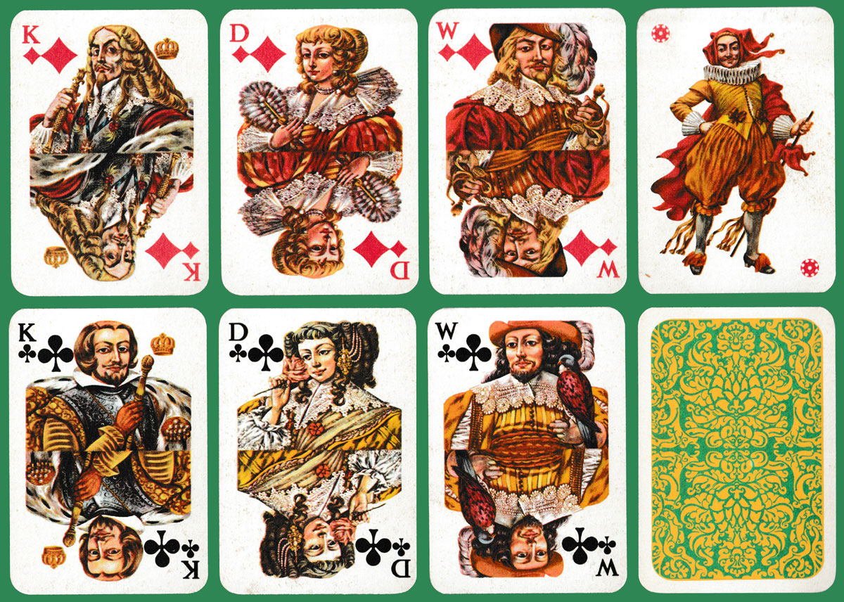 ‘Barok’ playing cards nr 232 printed by KZWP, Kraków, Poland, 1981