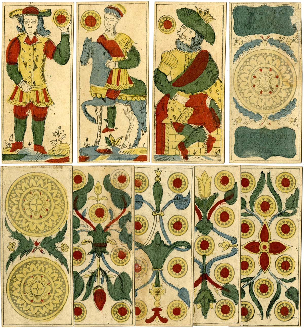 Trappola cards published in Warsaw by J G Du Port, 18th century. 36 cards. © The Trustees of the British Museum