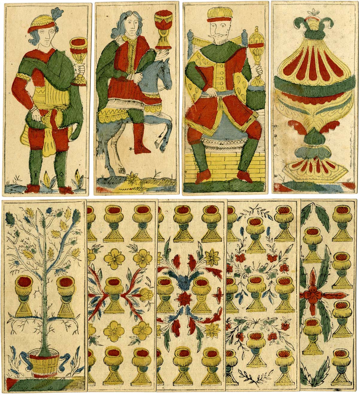 Trappola cards published in Warsaw by J G Du Port, 18th century. 36 cards. © The Trustees of the British Museum