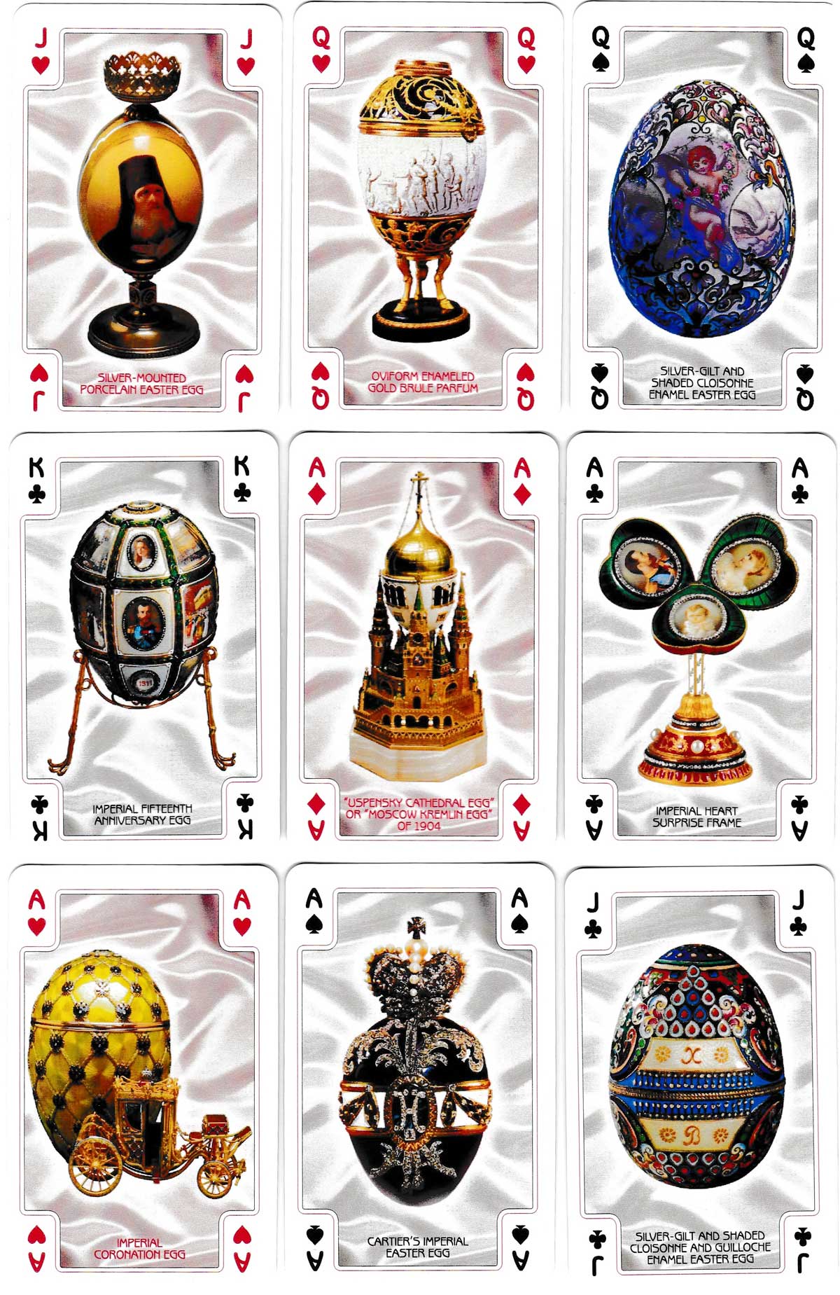 Fabergé playing cards produced by Printissa, St. Petersburg, 2005