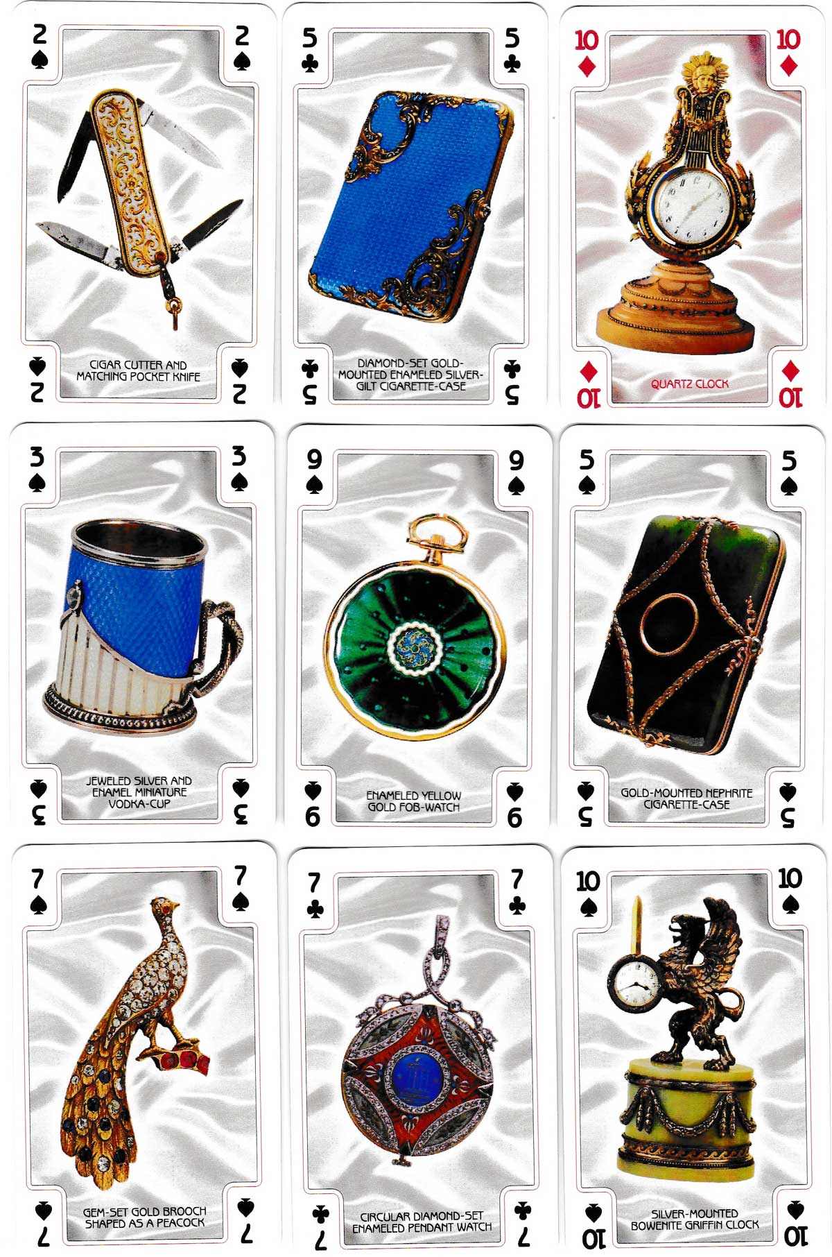 Fabergé playing cards produced by Printissa, St. Petersburg, 2005