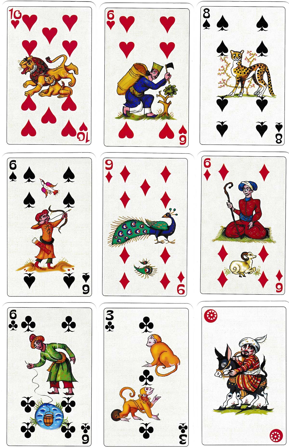 ‘Kashmir’ Playing Cards designed by Lev Liberman and printed by Printissa, Russia, 2005