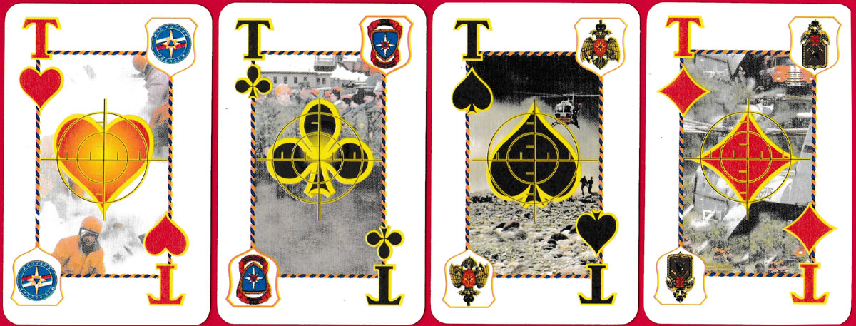 Ministry of Emergency Situations playing cards published by the Kombinat Tsvetnoi Pechati (Colour Printing Combine) in St Petersburg in 2002