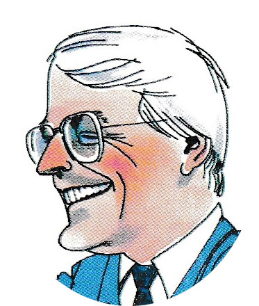 Russian political cards, caricature of John Major