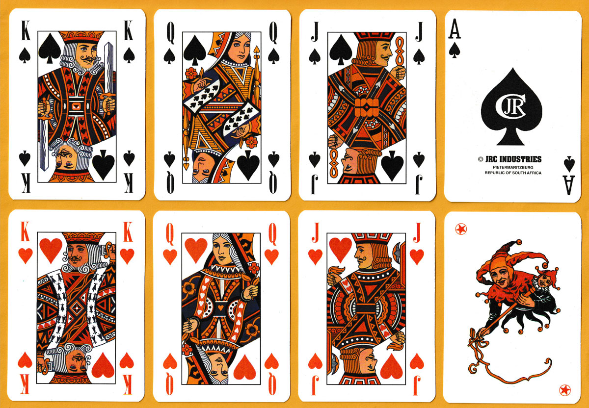 standard English deck designed and produced by Observer Printing & JRC Industries, Pietermaritzburg, South Africa, c2000