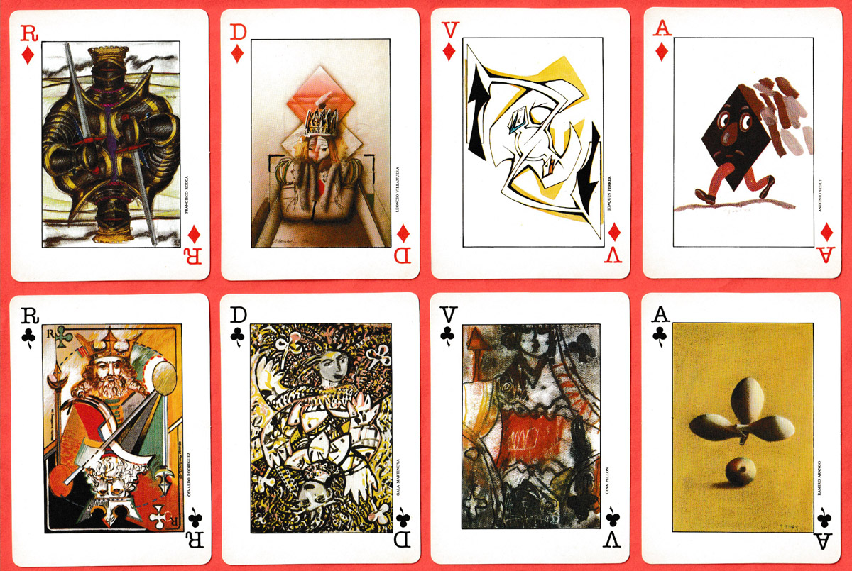 ‘Peintres Latino Americains’ playing cards published by Editorial Quipus, S.A., Spain, 1986