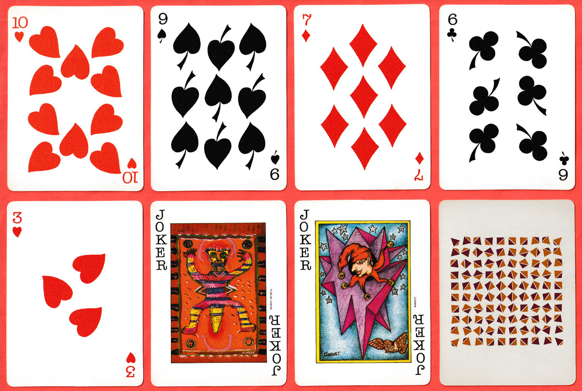 ‘Peintres Latino Americains’ playing cards published by Editorial Quipus, S.A., Spain, 1986