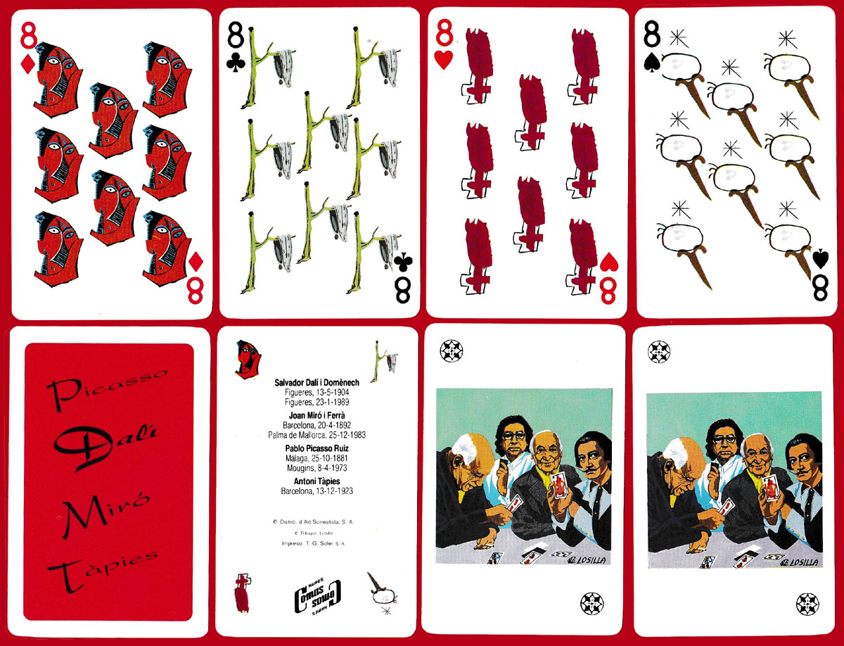 Ases de la pintura / Masters of painting playing cards made by Naipes Comas, c.1990