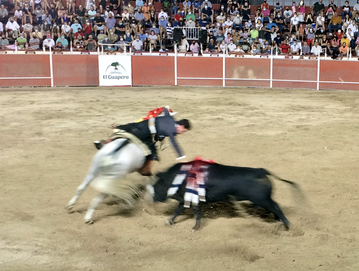 Bullfighting scene at Jaraíz de la Vera, July 2021