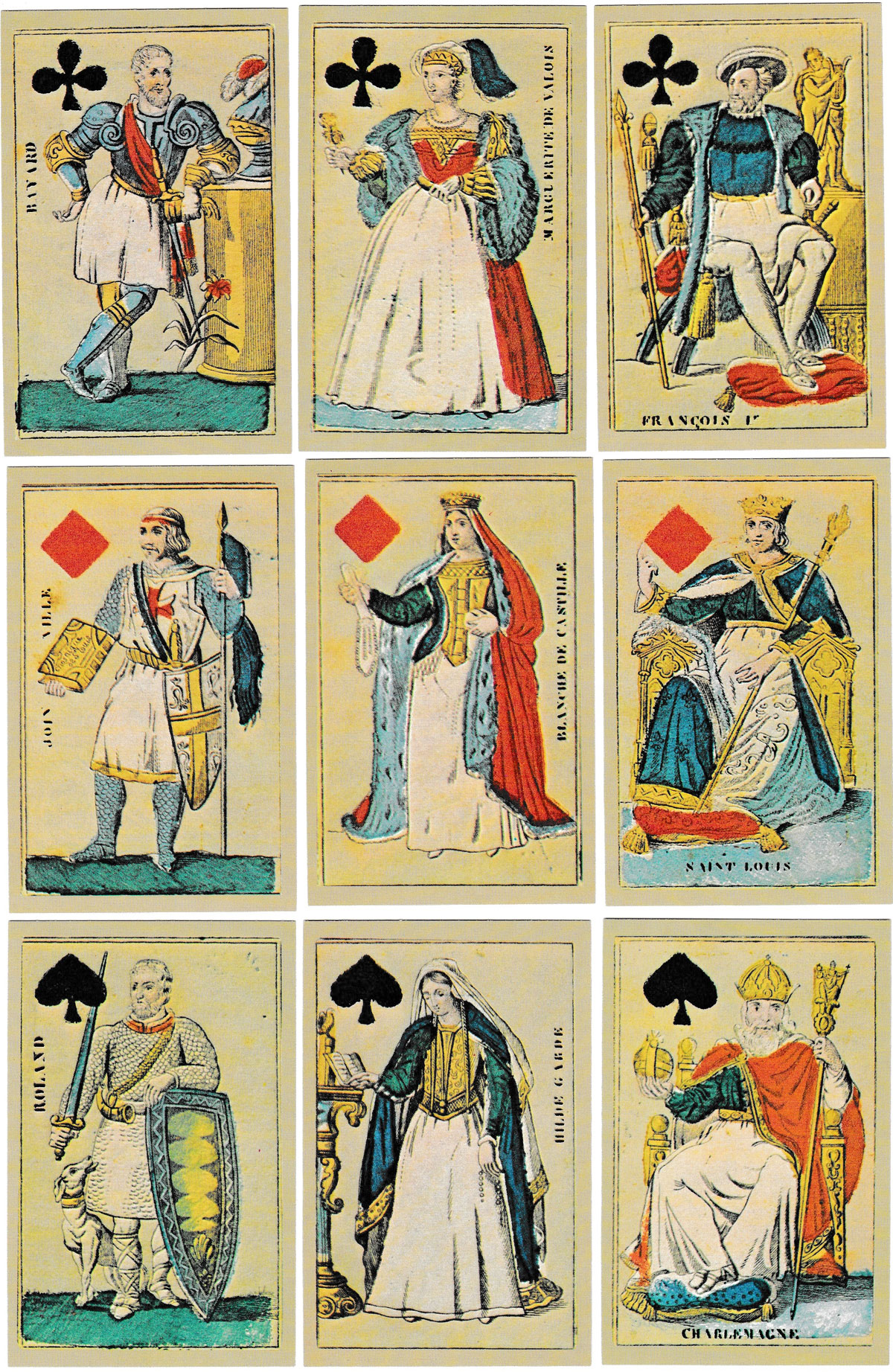 “Histoire de France”: facsimile of French historical deck of 1820 reproduced by Heraclio Fournier S.A. in 1984