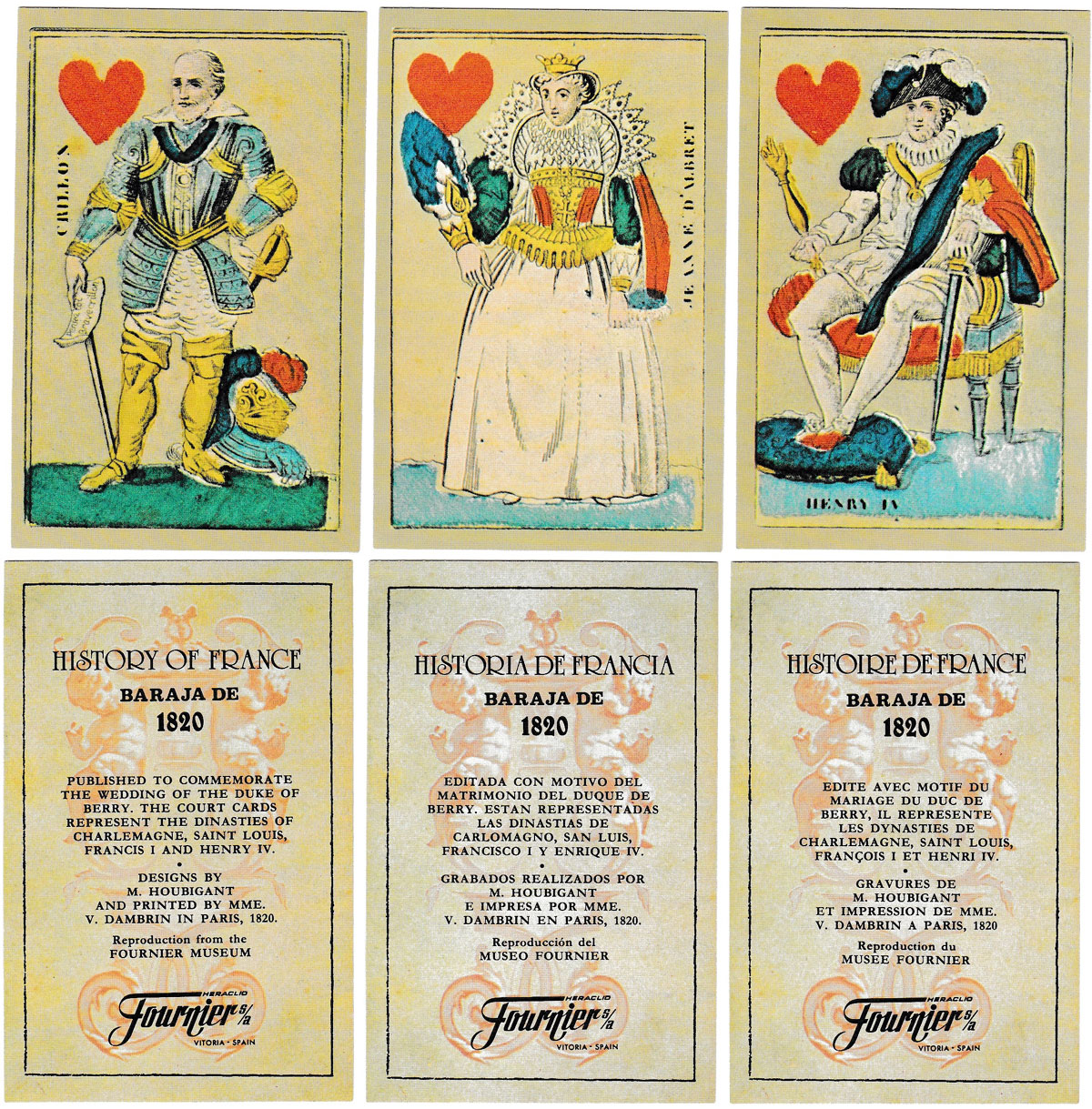 “Histoire de France”: facsimile of French historical deck of 1820 reproduced by Heraclio Fournier S.A. in 1984