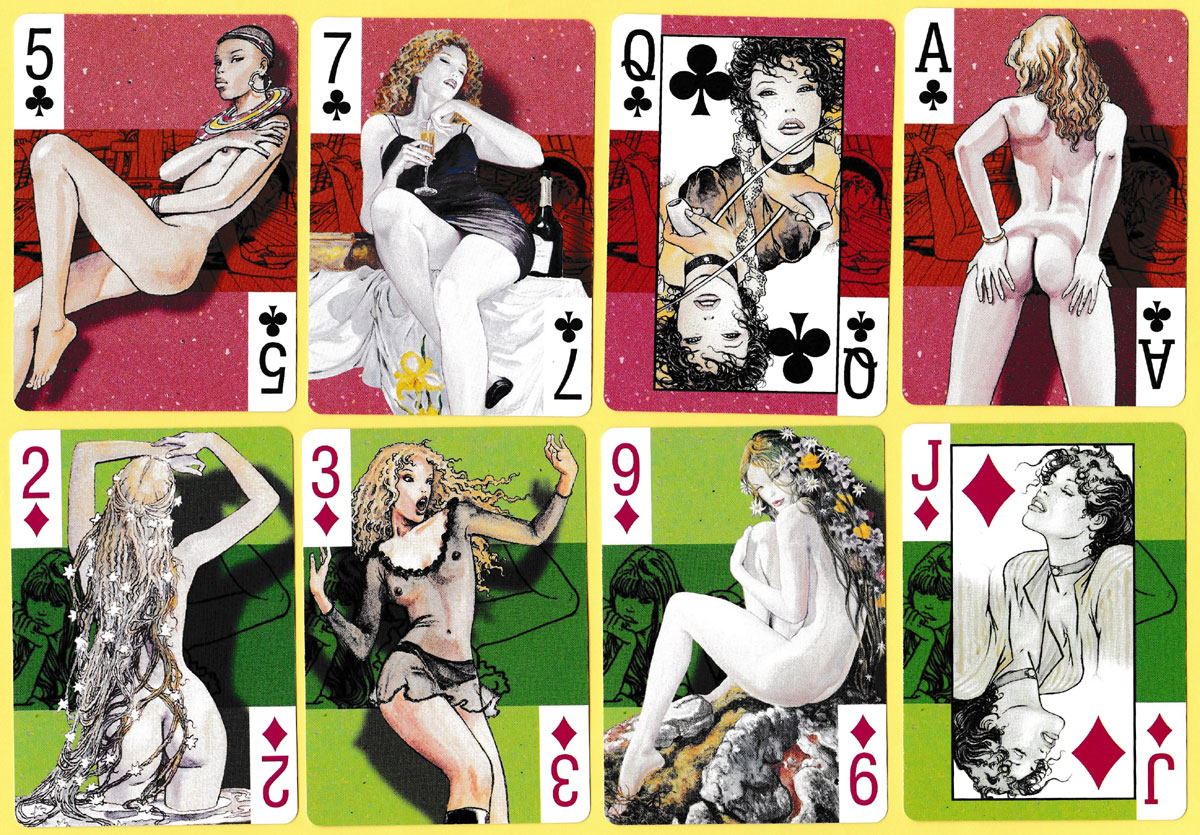 Manara: baraja de poker with illustrations by Maurilio Manara, published by Fournier, c.2010