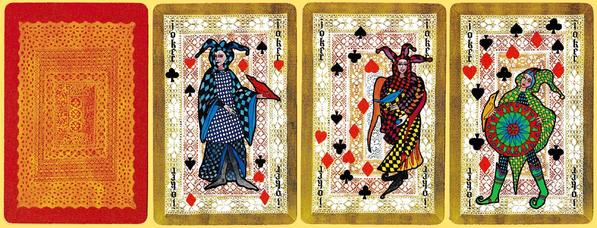 Medium aevum (Medieval Life) playing cards published by Heraclio Fournier c. 1988