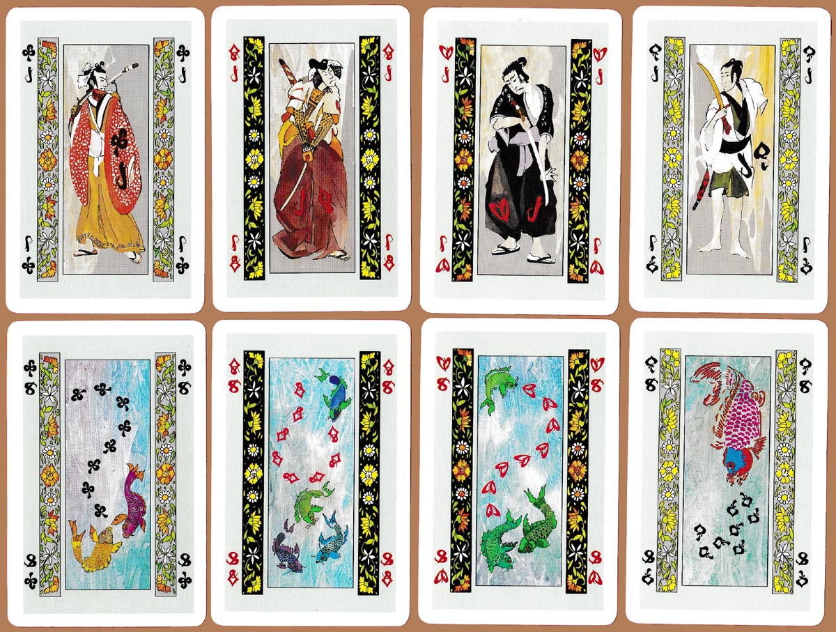 Secrets of the Far East playing cards published by Fournier featuring the designs of Violeta Monreal , Spain, c. 1991