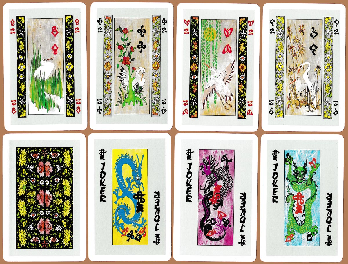 Secrets of the Far East playing cards published by Fournier featuring the designs of Violeta Monreal , Spain, c. 1991