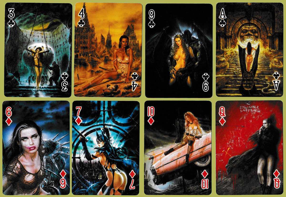 ‘Women by Royo’ erotic playing cards with artwork by Luis Royo, published by Heraclio Fournier, Spain, 2001