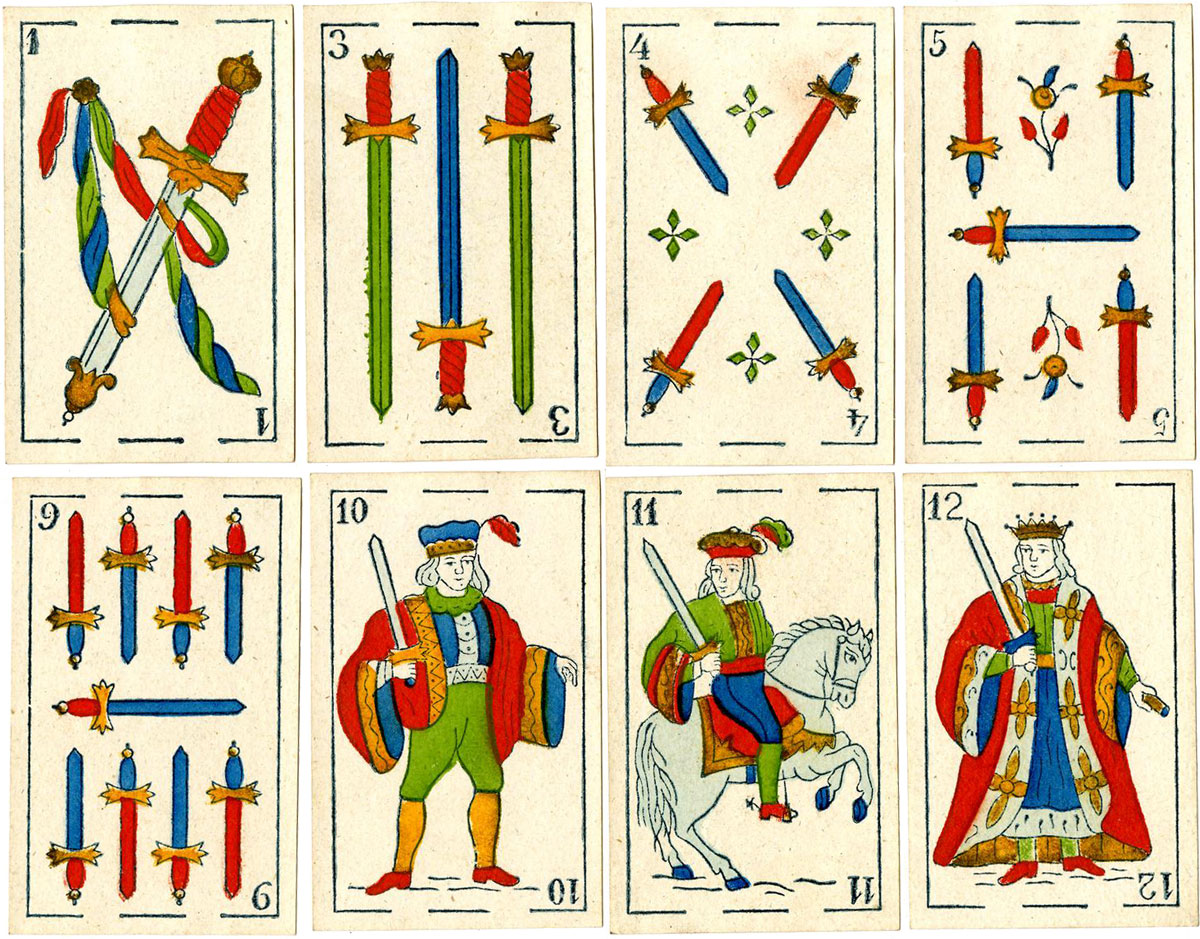 Raimundo García pattern playing cards produced in Pamplona by José Serano, c.1875. © The Trustees of the British Museum