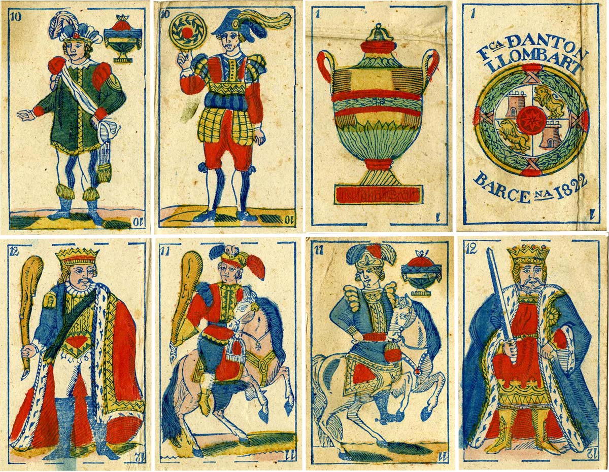 cards from a pack made by Anton Llombart, Barcelona, 1822 © The Trustees of the British Museum