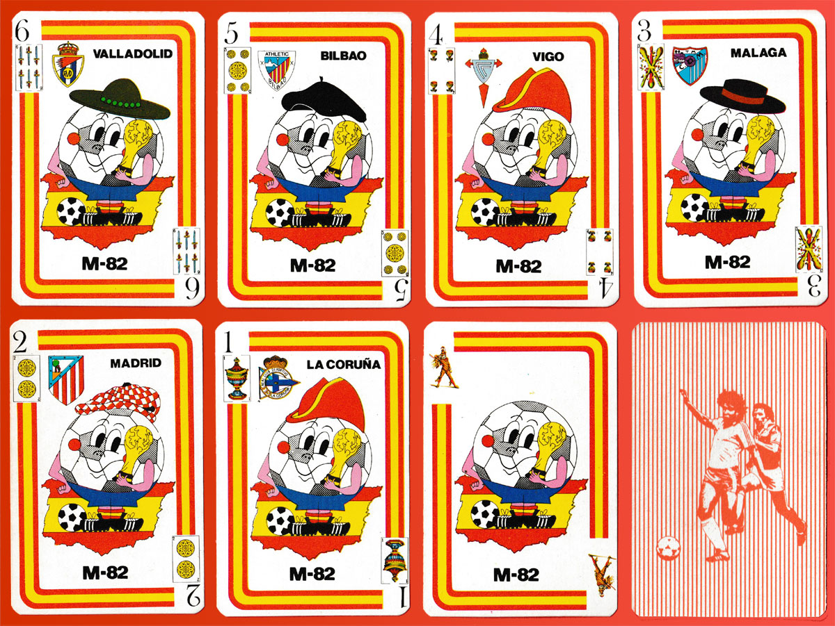 Mundiales 82 playing cards with Spanish indices, 1982