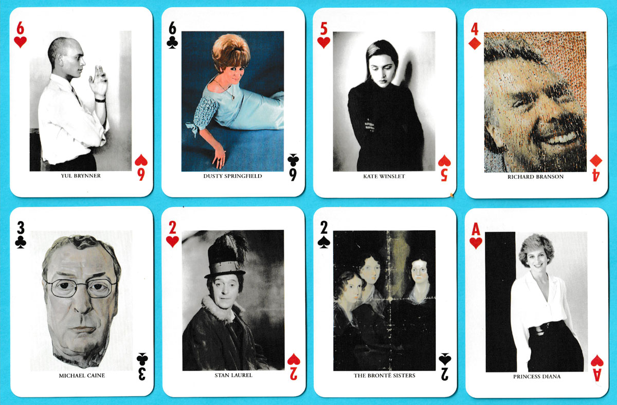 Famous Faces playing cards printed by Offason of Sweden for the National Portrait Gallery, London, UK, c2004