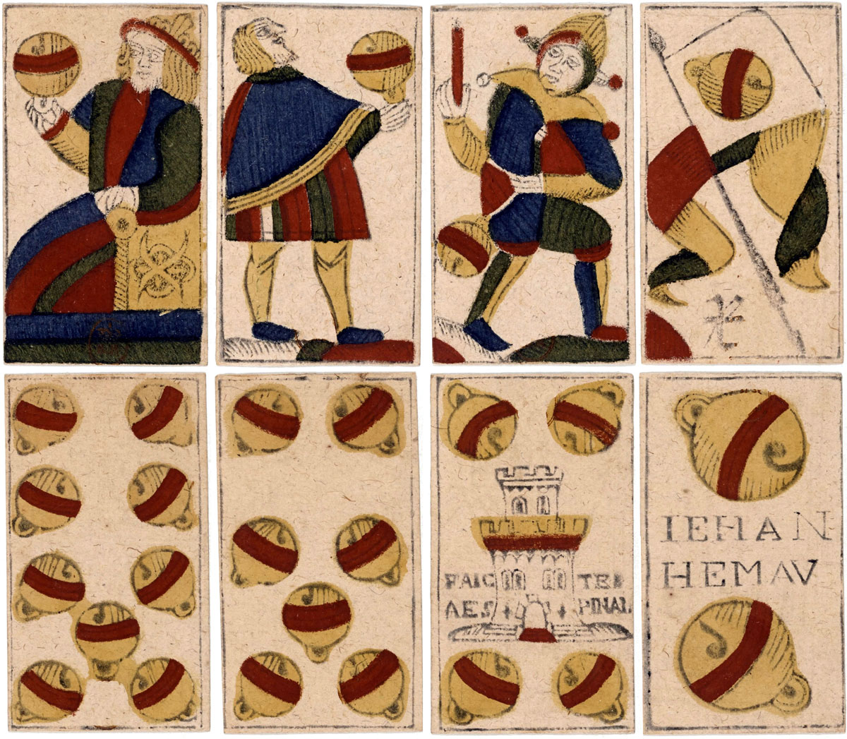 Swiss playing cards by Iehan Hemau, c.1630. Source gallica.bnf.fr