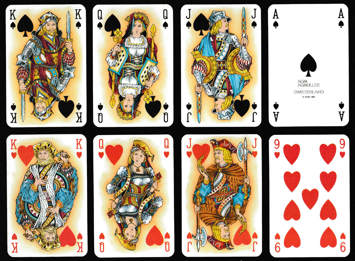 Tavaglione playing cards printed and published by AGMüller, Neuhausen am Rheinfall, Switzerland, 1985