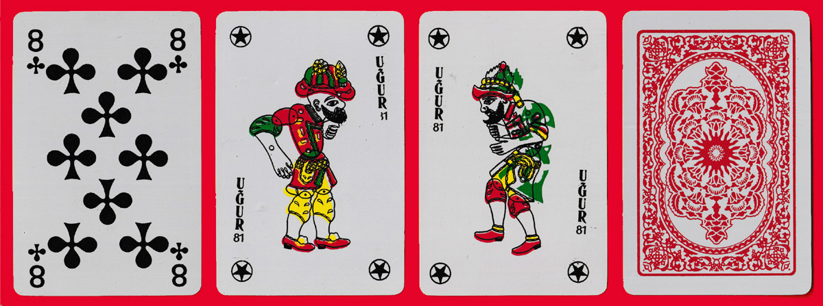 Belgian/Genoese type playing cards made by Uğur Plastik Kart Sanayi A.Ş., Istanbul, Turkey, c2000