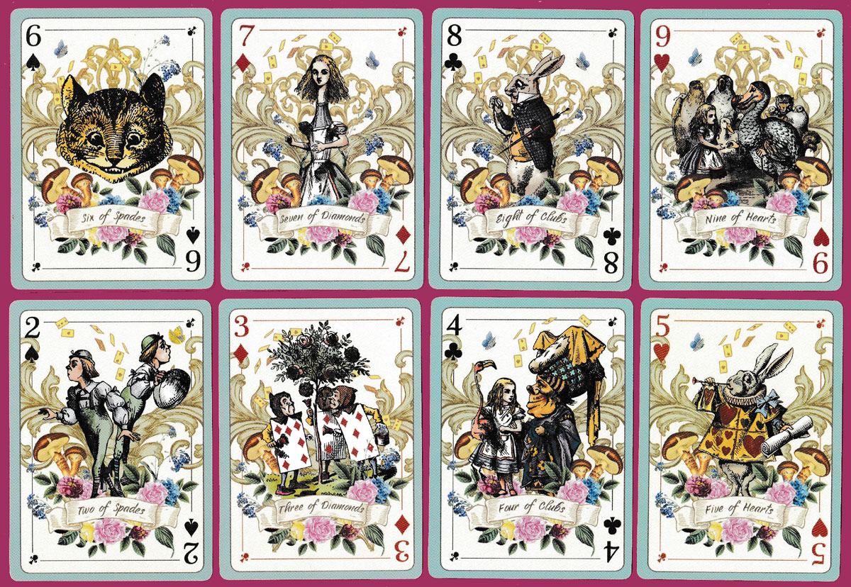 “Alice in Wonderland: we’re all mad here” playing cards published via Kickstarter, UK, 2020