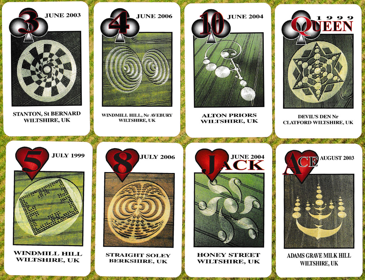 Crop Circles collectable playing cards designed & created by Chronicle Design of Liverpool,UK, 2007