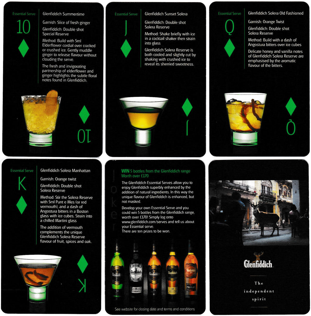 Glenfiddich whisky advertising playing cards